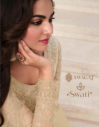 Swati Series 3401 To 3407 By Swagat Designer Partywear Salwar Kameez Collection